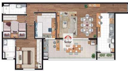 Apartamento à venda, 106 m² por R$ 671.000,00 - Bosque Flamboyant - Taubaté/SP