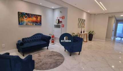 Apartamento com 1 dormitório SEMI-MOBILIADO à venda, 54 m² por R$ 385.000 - Vila Guilhermina - Praia Grande/SP