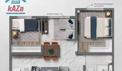 Apartamento com 2 dormitórios à venda, 32 m² por R$ 299.000,00 - Vila Firmiano Pinto - São Paulo/SP