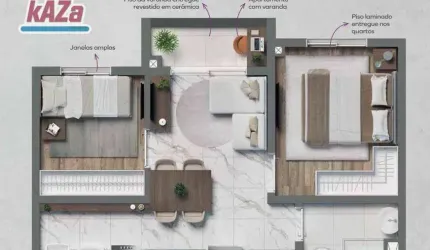 Apartamento com 2 dormitórios à venda, 34 m² por R$ 337.000,00 - Vila Firmiano Pinto - São Paulo/SP