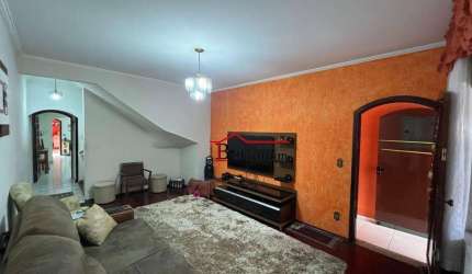Sobrado com 4 dormitórios, 199m² - venda ou aluguel - Vila Camilópolis - Santo André/SP