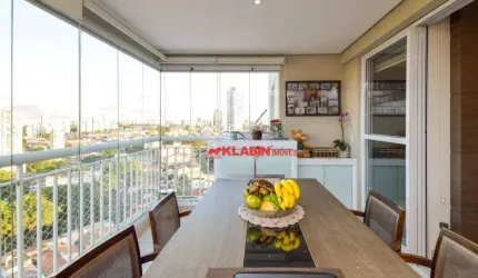 Apartamento com 105m2 no Cambuci com estrutura para churrasqueira- 2 suítes - Andar Alto - 2 vagas