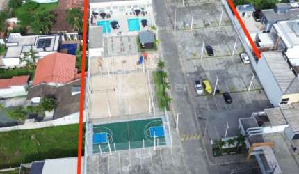 Apartamento em Balneário Piçarras, condomínio fechado a 500 metros do mar com 2 dormitórios