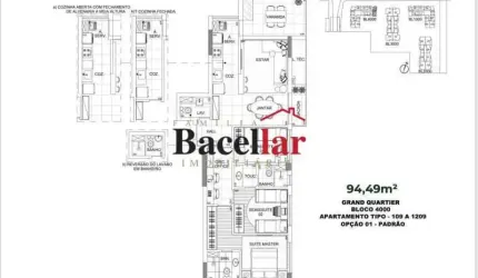 Apartamento com 3 quartos à venda na Rua Franz Weissman, Jacarepaguá, Rio de Janeiro, 95 m2 por R$ 1.209.941