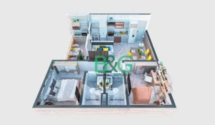 Apartamento com 2 dormitórios à venda, 57 m² por R$ 464.900,00 - Vila Guilhermina - Praia Grande/SP