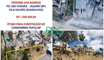 Terreno à venda, 1457 m² por R$ 1.500.000,00 - Parque Edu Chaves - São Paulo/SP
