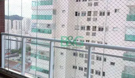 Apartamento com 3 dormitórios para alugar, 87 m² por R$ 6.377,40/mês - Pompéia - Santos/SP