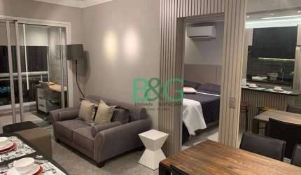 Apartamento com 1 dormitório para alugar, 55 m² por R$ 10.000/mês - Brooklin - São Paulo/SP