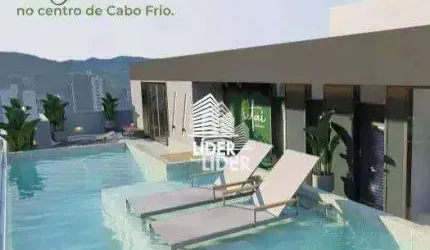 Apartamento com 1 dormitório à venda, 35 m² por R$ 528.462,46 - Praia do Forte - Cabo Frio/RJ