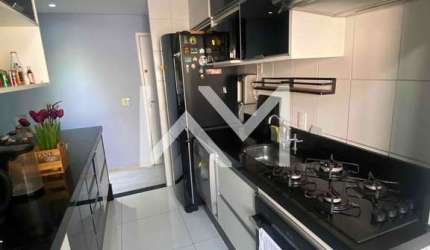 Apartamento com 58m² com 2 quartos, 1 suíte, 2 vagas de garagem e andar alto no Condomínio Parque R
