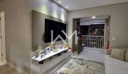 Aconchegante Apartamento Mobiliado de 82m² com Terraço à Venda! 3 Dormitórios, 2 Vagas -Condominio