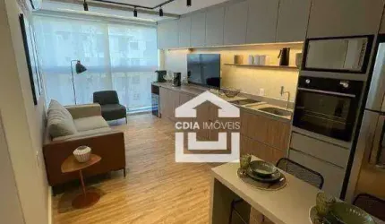 Apartamento para venda e locação com 1 dormitório, 1 banheiro e 1 vaga de garagem. Localizado em Pinheiros.