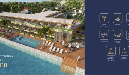 Flat com 1 quarto, 25,85 a 63,44m², à venda em Cabo Frio, Passagem