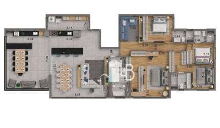 Apartamento com 4 dormitórios à venda, 120 m² por R$ 1.700.000,00 - Jardim Karaíba - Uberlândia/MG