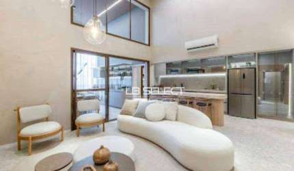 Apartamento no bairro Altamira com três suítes e varanda gourmet com pé direito duplo.