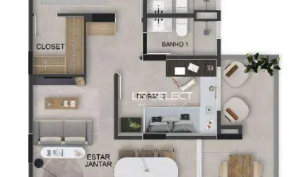 Apartamento com 2 dormitórios à venda, 82 m² por R$ 846.508,44 - Gávea - Uberlândia/MG