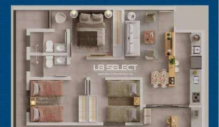 Apartamento no bairro Tubalina com três quartos e varanda gourmet.