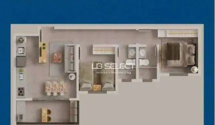 Apartamento no bairro Tubalina com dois quartos e varanda gourmet.