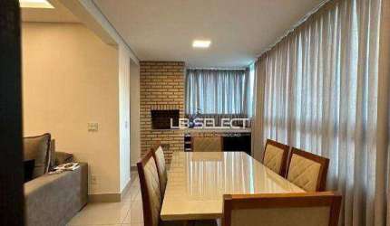 Apartamento com três quartos, uma suíte e duas semi suítes e varanda gourmet.