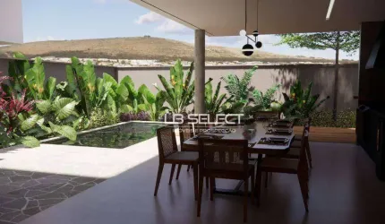 Sobrado no Condomínio Tamboré com três suítes, escritório com lavabo e área gourmet completa.