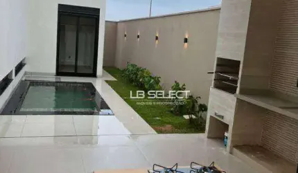 Casa no condomínio Raros com três quartos e varanda gourmet.