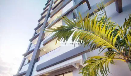 Studio no bairro Santa Mônica, com um quarto, varanda e uma vaga de garagem.