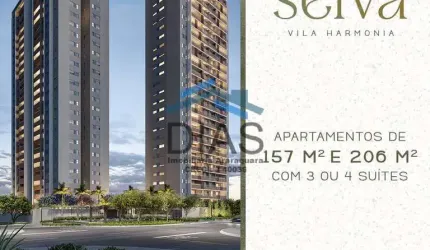 SEIVA VILA HARMONIA 4 SUÍTES 2 SACADAS LAZER COMPLETO 157 E 206 METROS
