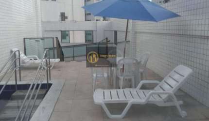Flat Mobiliado com 65m2 com 2 quartos, 1 suíte, 1 vaga garagem, para locação em Recife, Boa Viagem