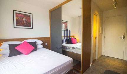 Studio com 1 dormitório para alugar, 18 m² por R$ 2.546,53/mês - Água Verde - Curitiba/PR