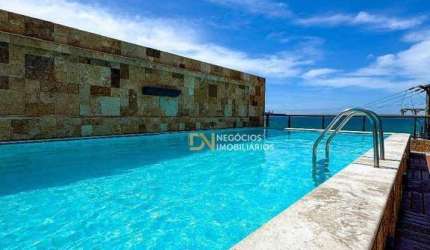 Apartamento/Flat com 2 dormitórios sendo 1 suíte com linda vista para o Morro do Careca, à venda, 55 m² por R$ 430.000 - Ponta Negra - Natal/RN