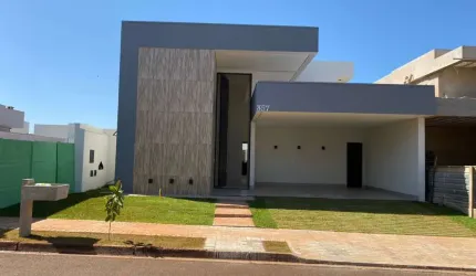 Casa térrea no Condomínio Splêndido com 3 suítes, Sala em dois ambientes, Cozinha Gourmet com Ilha e Churrasqueira, Piscina, Sauna, 4 vagas.