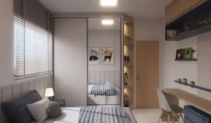 Condomínio Clube - Apartamento 2 quartos, Banheiro, Sala de Tv e Jantar, 1 vaga, Área de Lazer Completa em Uberlândia
