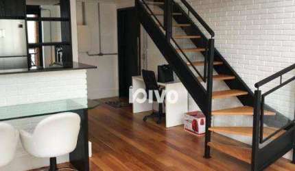 Apartamento Duplex com 1 dormitório para alugar, 75 m² por R$ 12.542,05/mês - Jardins - São Paulo/SP