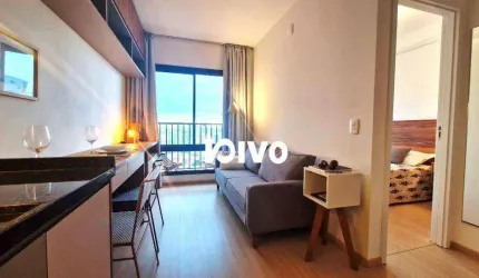 Studio novo mobiliado, 1 dormitório à venda, 28 m² por R$ 490.000 - Mirandópolis - São Paulo/SP