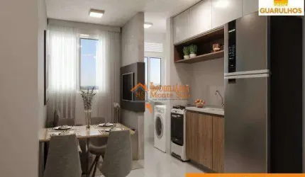 Apartamento com 2 dormitórios à venda, 37 m² por R$ 248.990,00 - Vila Nova Bonsucesso - Guarulhos/SP