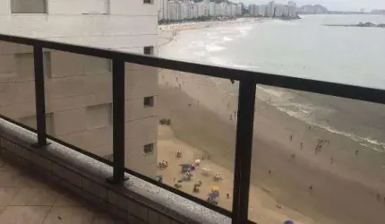 Apartamento com 3 dormitórios à venda, 171 m² por R$ 1.800.000,00 - Praia das Asturias Frente Mar - Guarujá/SP