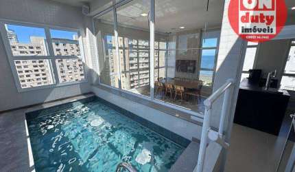 Cobertura com 3 dormitórios à venda, 158 m² por R$ 4.000.000,00 - Embaré - Santos/SP