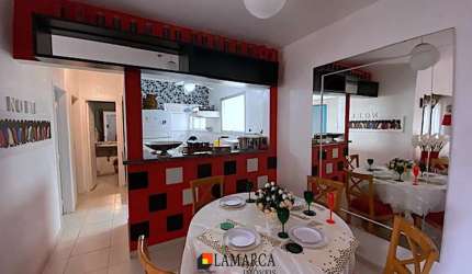 Apartamento 2 dormitórios sacada Enseada Guarujá