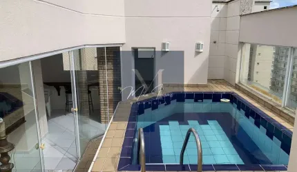 Cobertura Duplex Reformado. Piscina e Área Gourmet. 03 Dormitórios. 01 Suíte. 03 banheiros. 02 vagas. 01 quadra da praia. Centro.