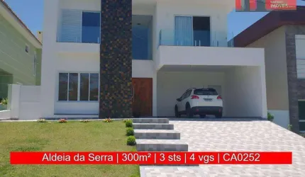 Vendo Casa no Cond. Aldeia da Serra, 300m², Alameda das Margaridas, 67 - Morada das Flores.