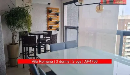 Apartamento de 100m², 3 dorms, 2 vagas, R. Scipião, 459 - Legítimo Vila Romana