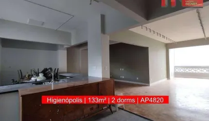 Apartamento de 133m², 2 dorms, 1 vg, R. Caio Prado, 30 - Vila Buarque, Ed. El Ombu