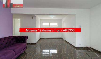 Apartamento Av. Moema, 291 - Planalto Paulista, 2 quartos, 1 vaga, 73m², Ed. Dona Mariana