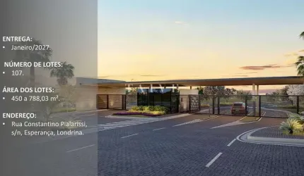 Terreno alto padrão à venda - Lançamento  Condomínio Garnet - LOCALIZADO  a 400m do shopping Catuaí
