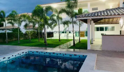 Casa em Condomínio para Locação em Camaçari, Busca Vida (Abrantes), 4 dormitórios, 4 suítes, 6 banheiros, 4 vagas