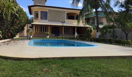 Casa em Condomínio para Locação em Camaçari, Jauá (Abrantes), 4 dormitórios, 4 suítes, 7 banheiros, 4 vagas
