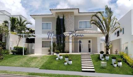 Casa em Condomínio para Locação em Camaçari, Alphaville (Abrantes), 4 dormitórios, 4 suítes, 6 banheiros, 4 vagas