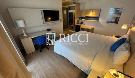 Apartamento Flat à venda no gonzaga, 1 quarto, vista mar
