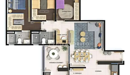 Apartamento à venda no Altos da Avenida, 3 quartos  1 suíte , 2 vagas, Jundiaí-SP