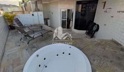 Cobertura com 3 dorms, Encruzilhada, Santos - R$ 710 mil, Cod: 4975